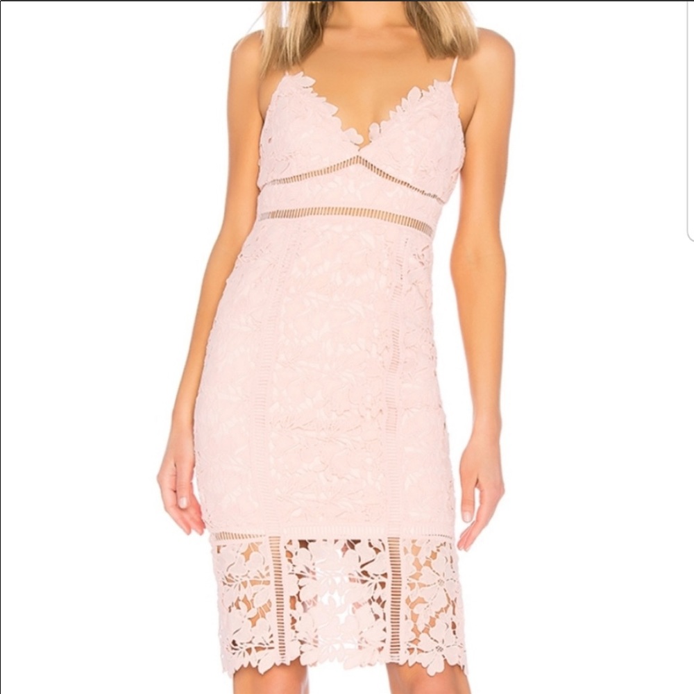 Bardot floral pink cocktail dress